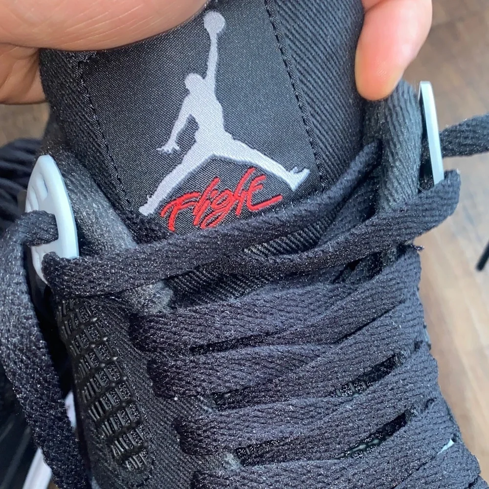 Jordan 4 Military Black and Gray Retro Sneakers
